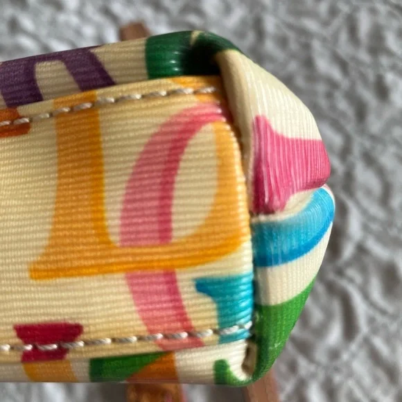 DOONEY & BOURKE Vintage Letter Carrier Crossbody. 8.5”x9”. Rainbow zippers. - Picture 8 of 12